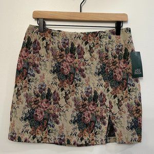 NWT Wild Fable Floral Jacquard Mini Skirt